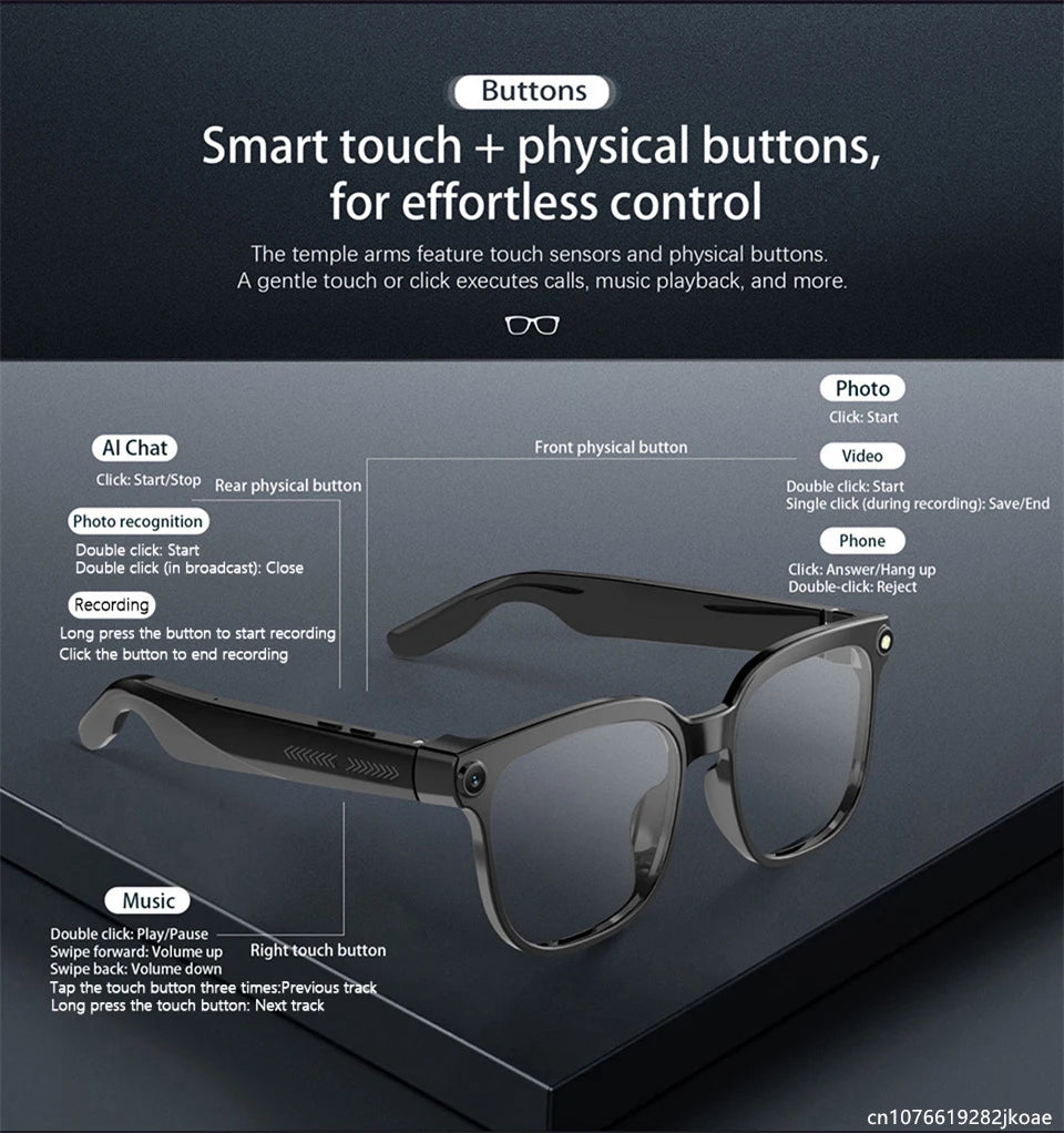 Smart Translation Glasses AI Smart Bluetooth Glasses