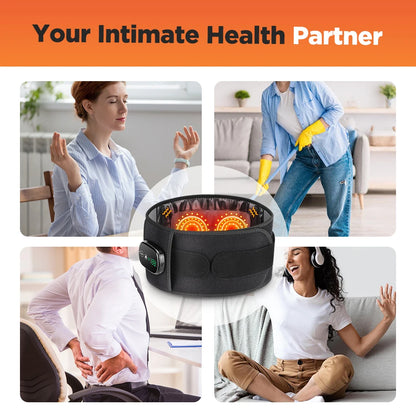 Heating Vibration Massager Belt, Red Light Hot Compress
