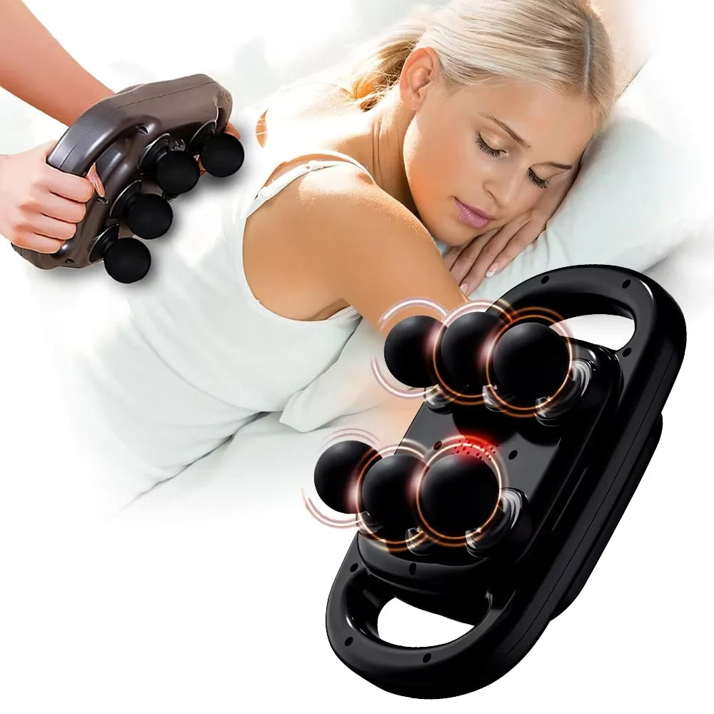 Electric Six Heads Fascia Gun Muscle Relaxation Massager