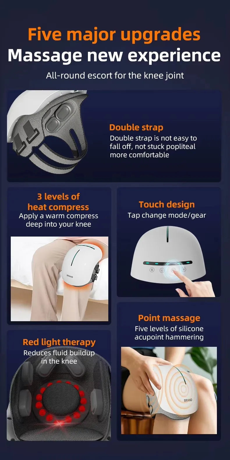 Knee Massager Smart with Heat Red Light  Massage