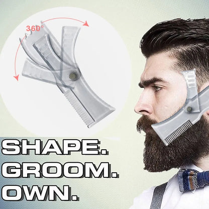5in1 Adjustable Men Beard Modeling Ruler Shaping Styling Template