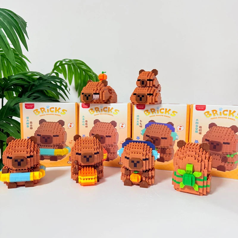 Cute doll Kapi Capybara Bala creative building blocks