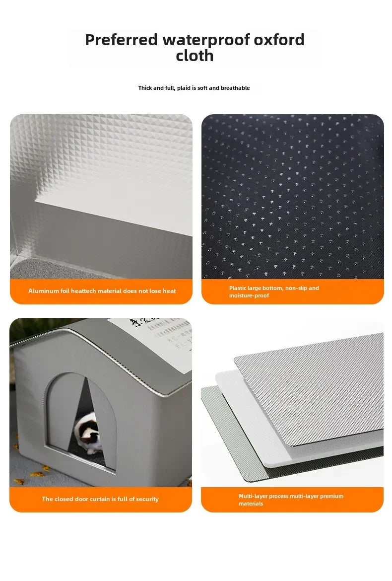 Stray Cat Dog House Waterproof Outdoor Winter Pet Cave