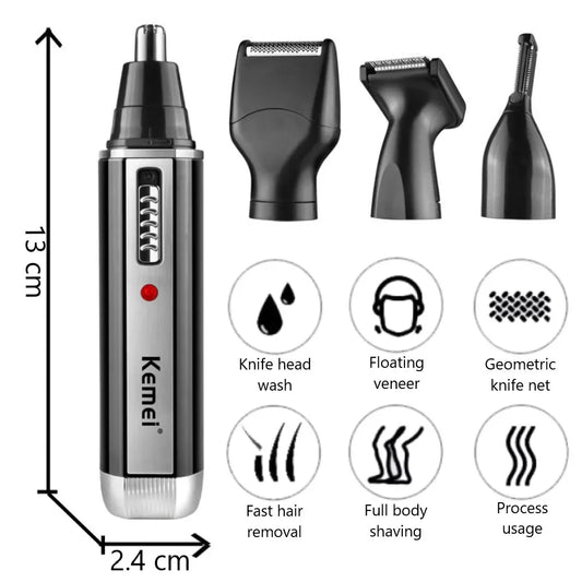 Kemei 4 in 1 trimmer for men Electric Nose and ear trimmer