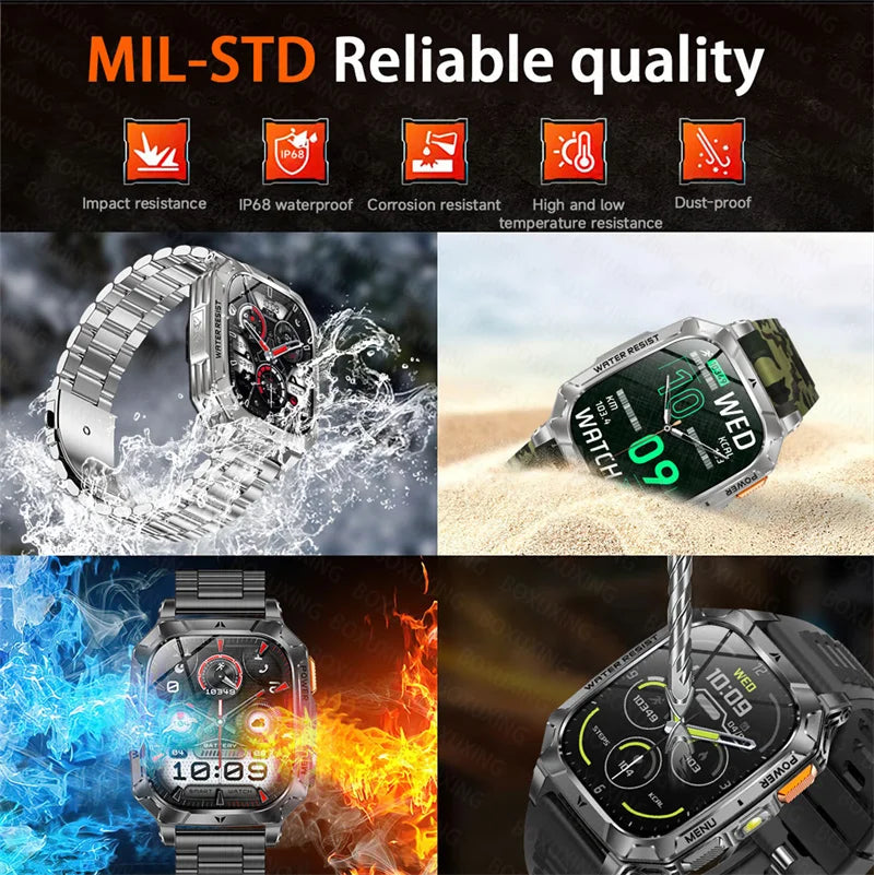1400mAh Super Battery Durable Adult Smart Watch 2.01 inch