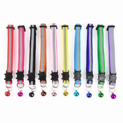 Colorful Reflective Breakaway Cat Collar with Bell