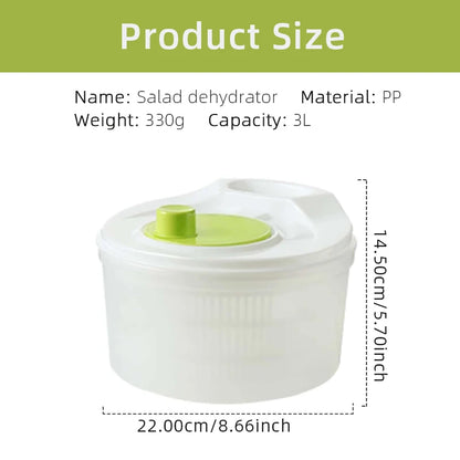 Salad Spinner Lettuce Greens Washer Dryer Drainer Crisper