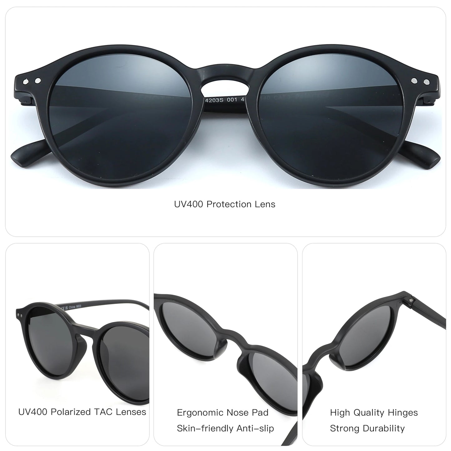 ZENOTTIC Small Round Sunglasses for Men Women Vintage