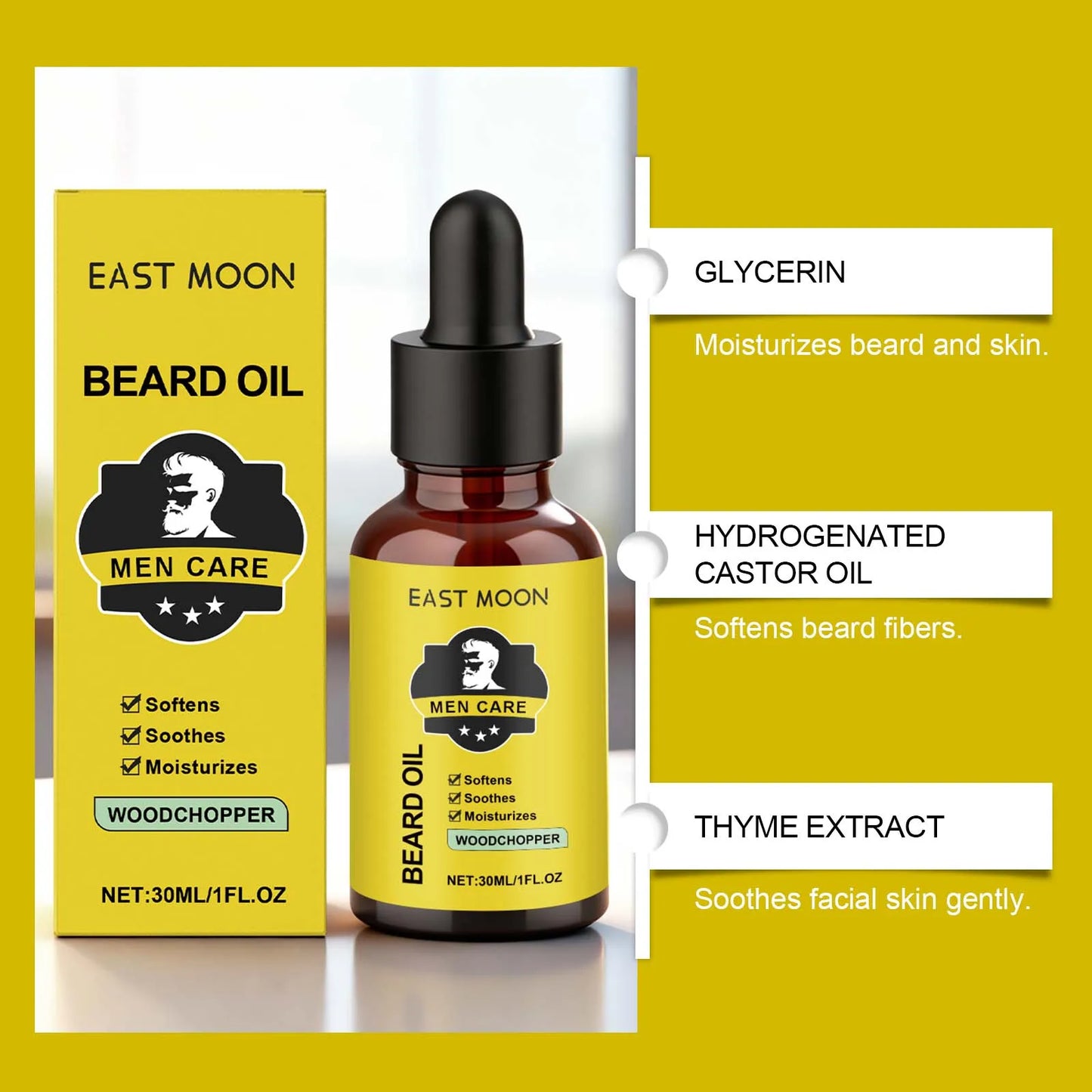 Natural Plant Extract Hair Care Set For Men 2in1 Beard Care