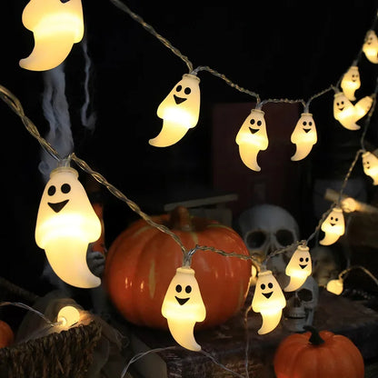 Halloween Decoration Led Light String Pumpkin Skull Head Eyeball Shaped Lamp String