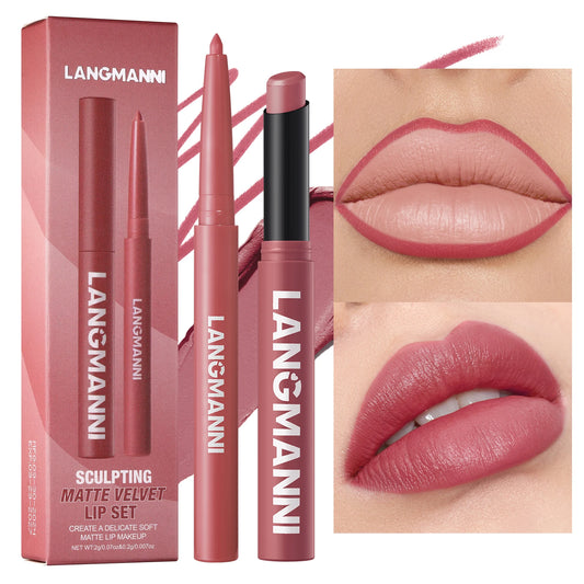Integrated waterproof lipliner lipstick set