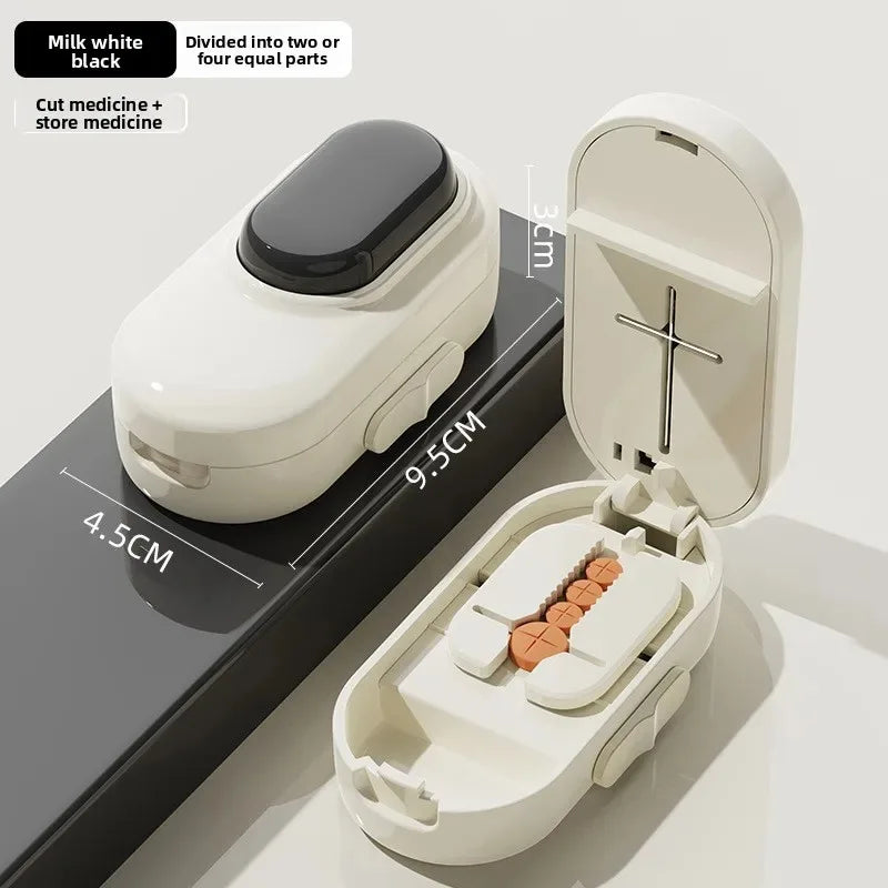 New Quartering Pill Cutter Storage Box Medicine