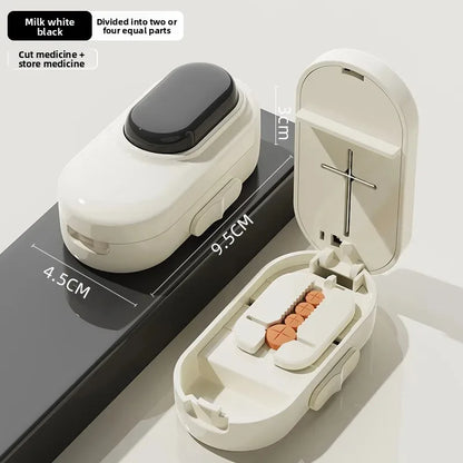 New Quartering Pill Cutter Storage Box Medicine