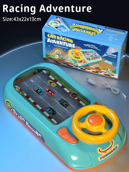 Racing Car Steering Wheel Driving Adventure Game Toy