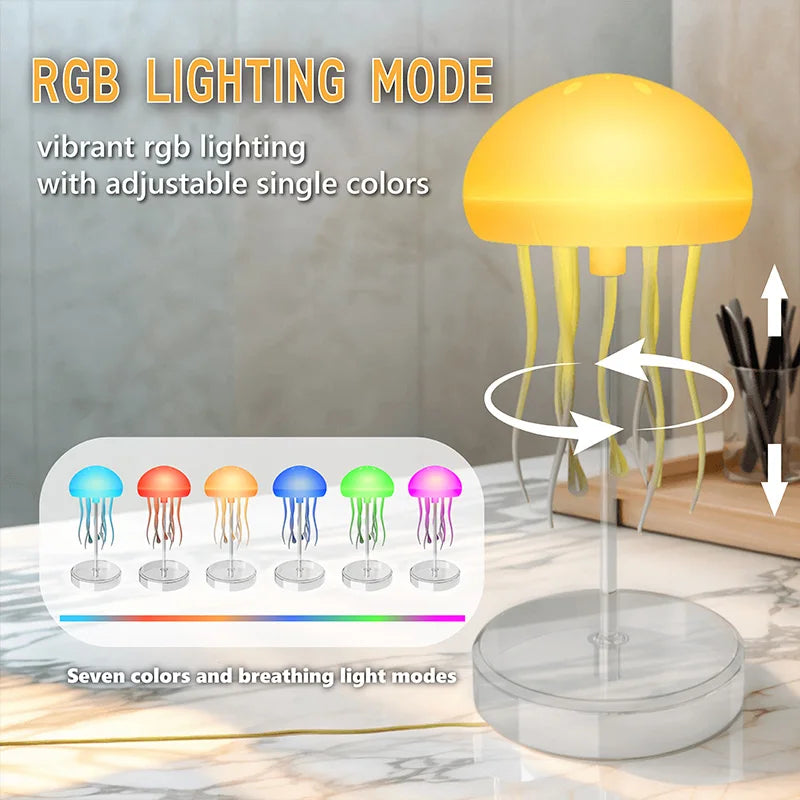 Move UP and Down Jellyfish Table Lamp Color Changing LED