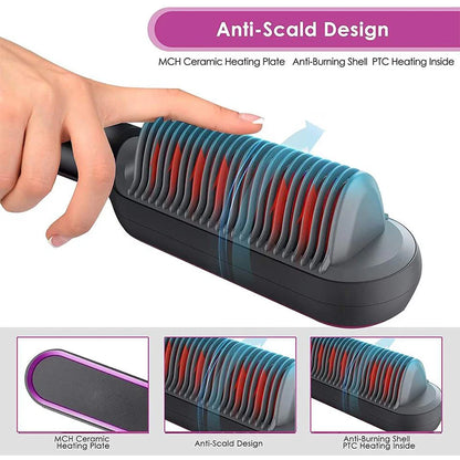 Electric Hair Straightener Brush Professional Straightener