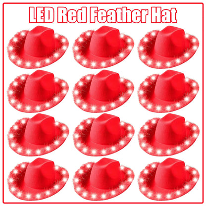 LED Cowboy Hats Wedding Hats Bulk Light up Cowboy Hats