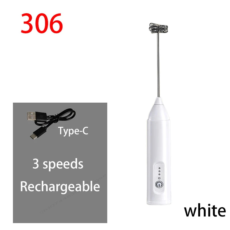 HOT  Electric Milk Frother + Egg Beater Wireless Type-C Charging