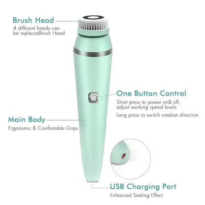 Waterproof IPX7 Electric Facial Cleansing Brush