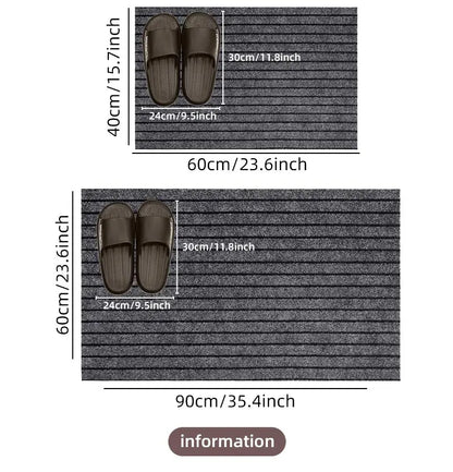 Large sized striped rubber bottom corridor carpet carp