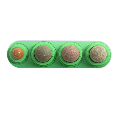 4 in 1 Rotating Catnip Silver Vine Ball Teeth Cleaning Acne Prevention