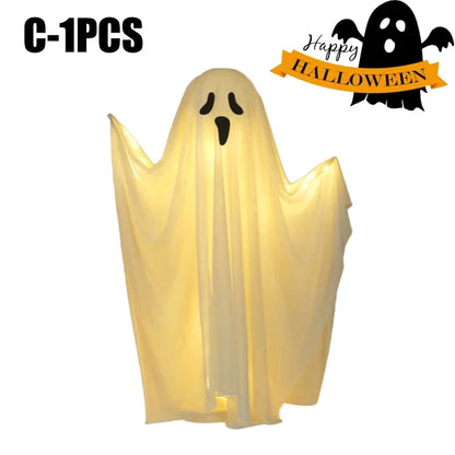 Scary Standing Ghost Glow-in-the-Dark Halloween Decoration