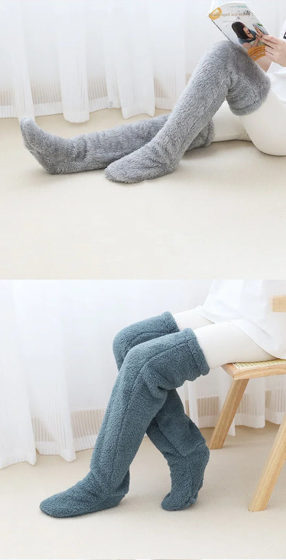 Hot Fluffy Thigh High Socks for Pregnant Women Leggings