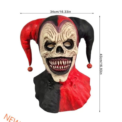 Latex Clown Mask with Adjustable Eye Cutouts