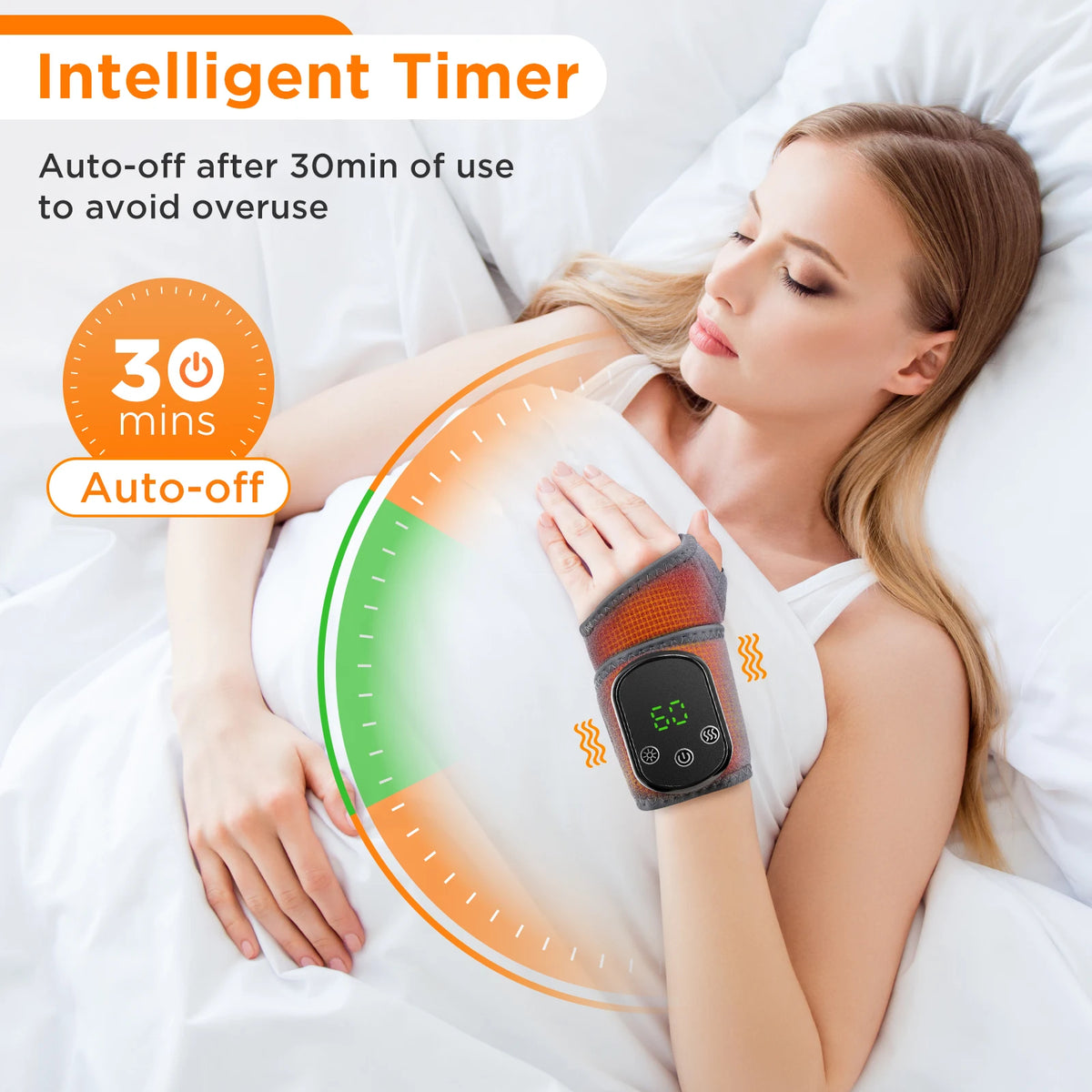 Cordless Wrist Brace with Heat Massager Wrap Rechargeable