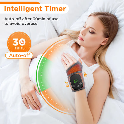 Cordless Wrist Brace with Heat Massager Wrap Rechargeable