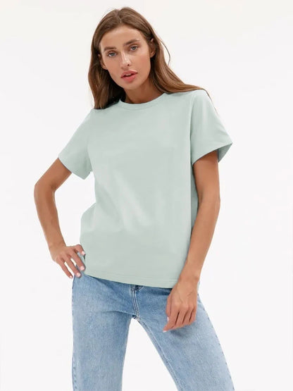Bornladies Summer 100% Cotton Women's T-shirt Bottoming Tops