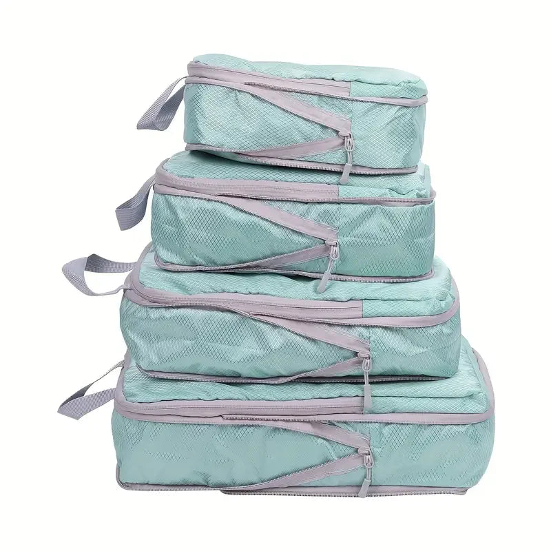 Travel Compression Packing Cubes Suitcase  Organizer Set