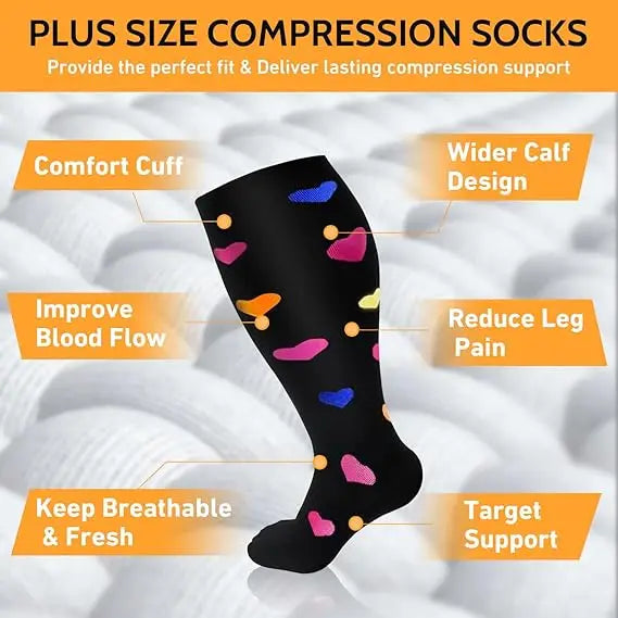 Compression Socks for Women Men Wide Calf