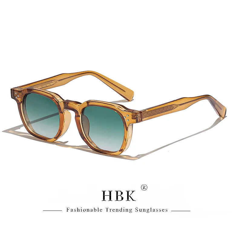 HBK New Square Retro Sunglasses Men Fashion