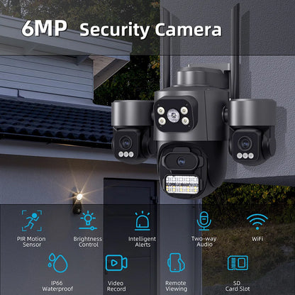 iCsee 3 Lens 3 Screen WiFi Camera 360° Auto Tracking  Surveillance