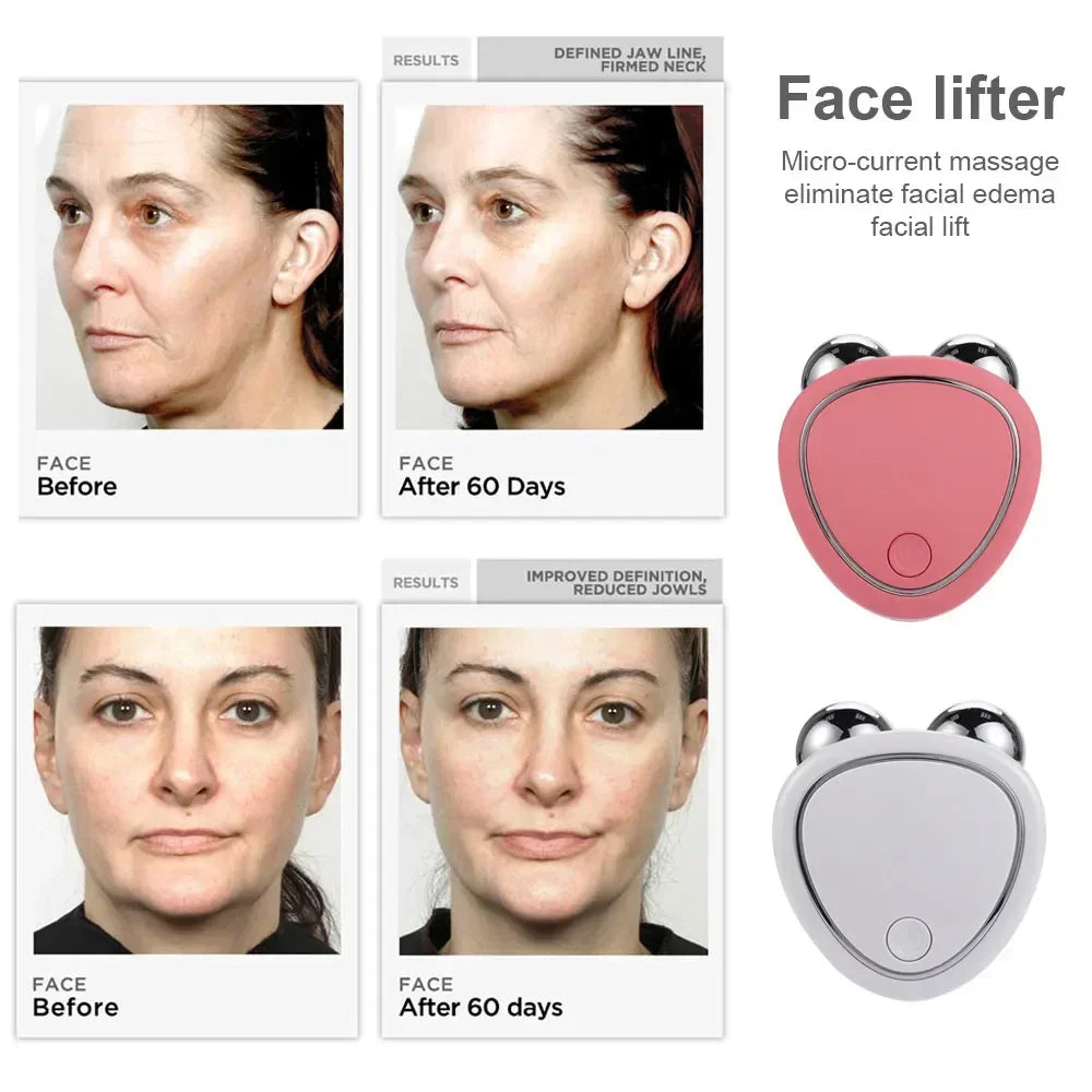 EMS Face Lifting Device Facial Microcurrent Roller Massage