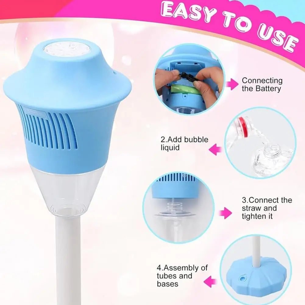 Bubble Machine Stand Automatic Bubble Maker with Night Light