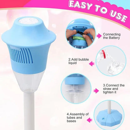 Bubble Machine Stand Automatic Bubble Maker with Night Light