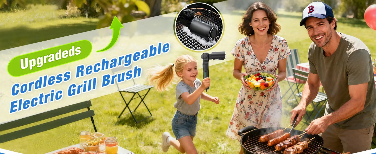 Electric BBQ Cleaner Brush Wireless Stainless Steel