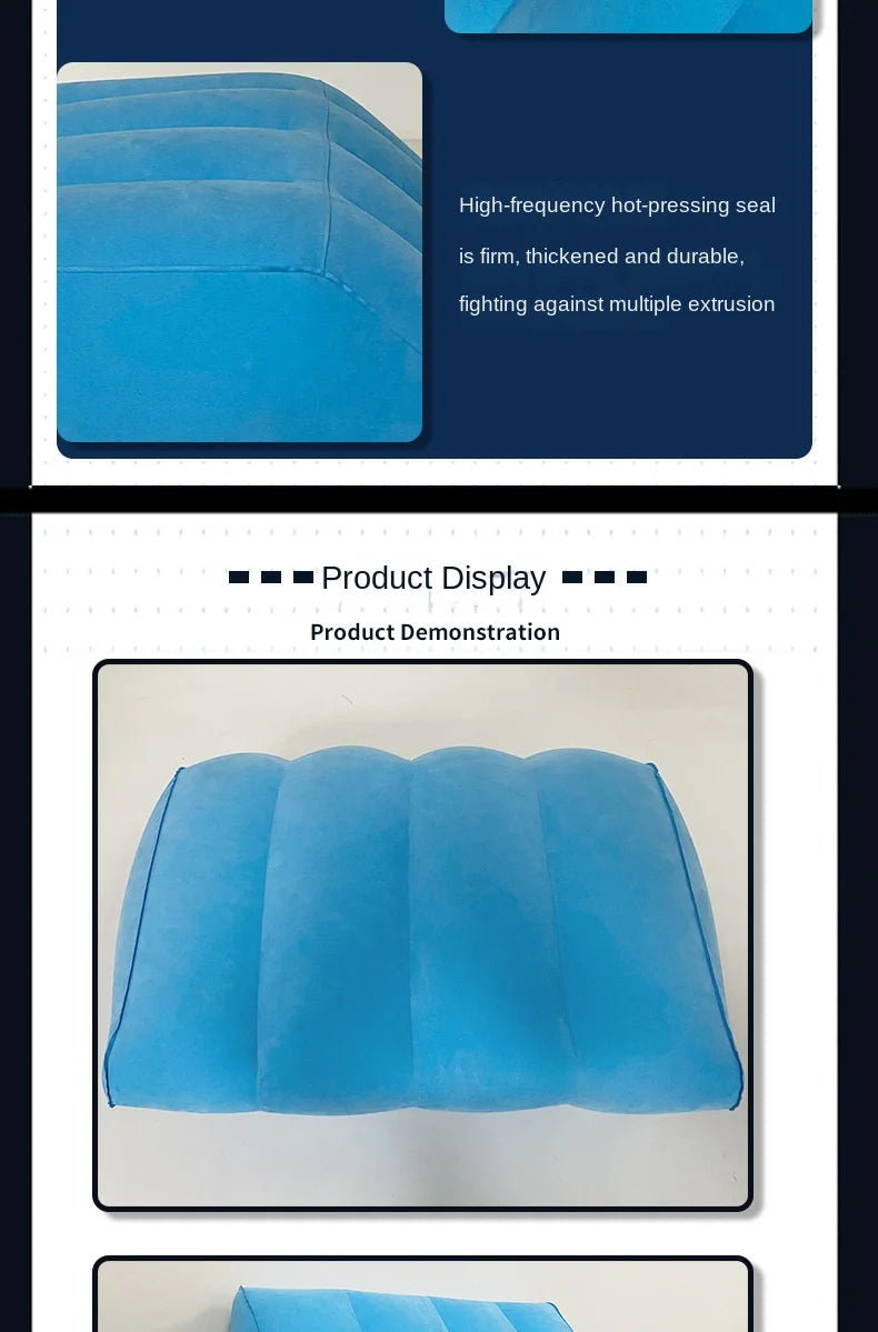 Inflatable Velvet Leg Pillow Plastic Camping Soft Inflatable