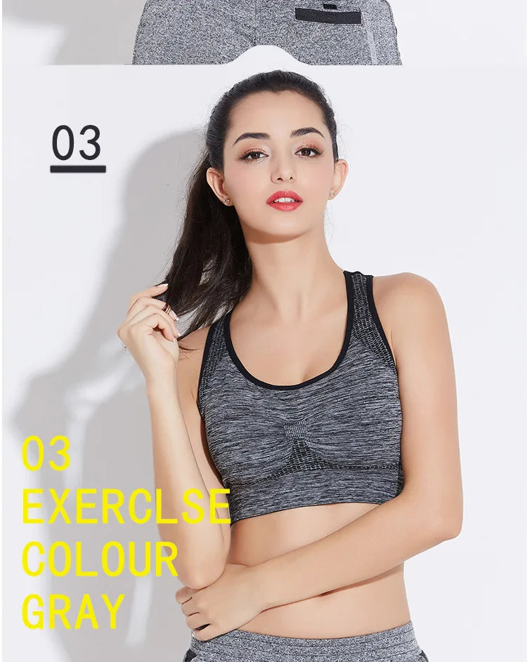 New Sports Bra Women Seamless Gym Jogging Crop Top Yoga Fitness