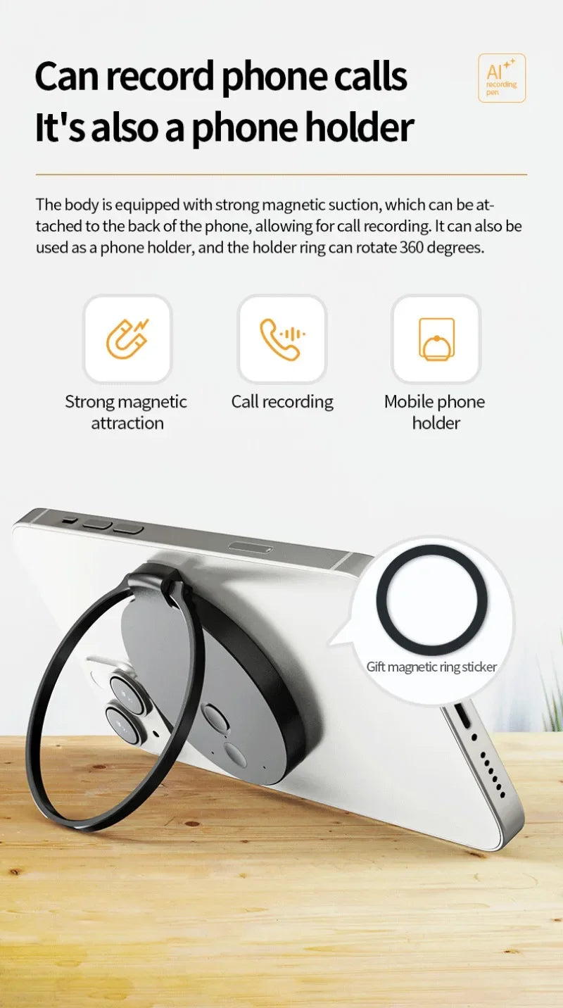 AI ChatGPT Voice Recorder 8-128GB Recording Device