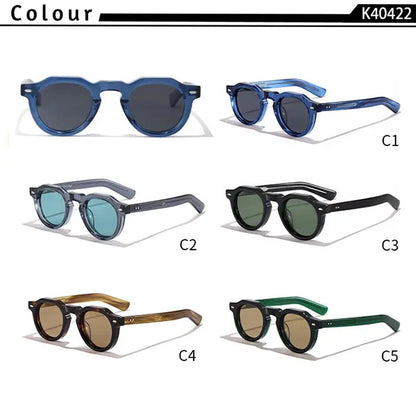 HBK Vintage Simple Round Men Sunglasses