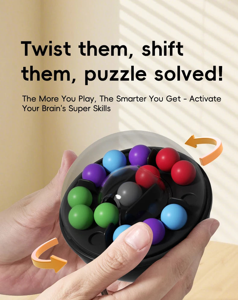Rotating Puzzle Ball Brain Teaser Toy with Hanging Hook