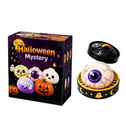 Soft Squishy Dumpling Toy With Halloween Theme Box