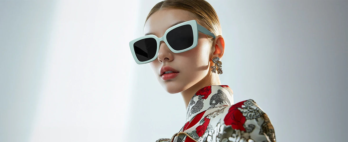 New Square Polarized Sunglasses Women Thick Frame