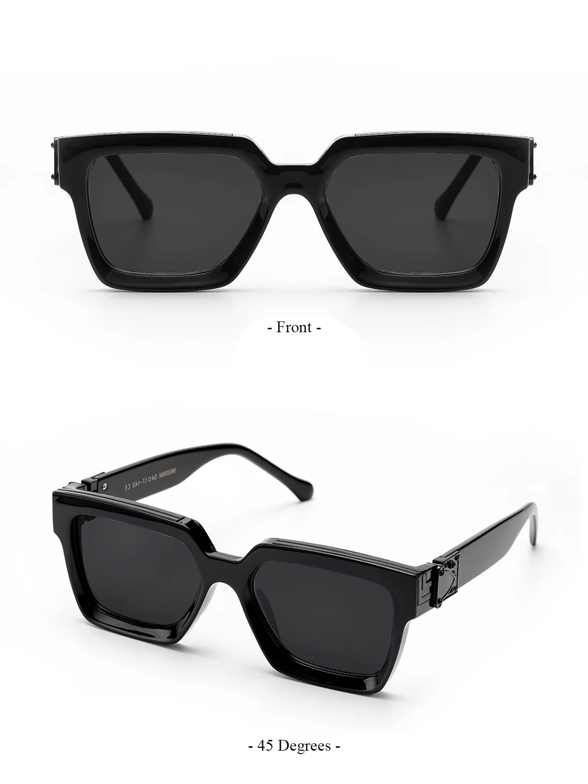 Retro Black Millionaire Shades Luxury Sunglasses