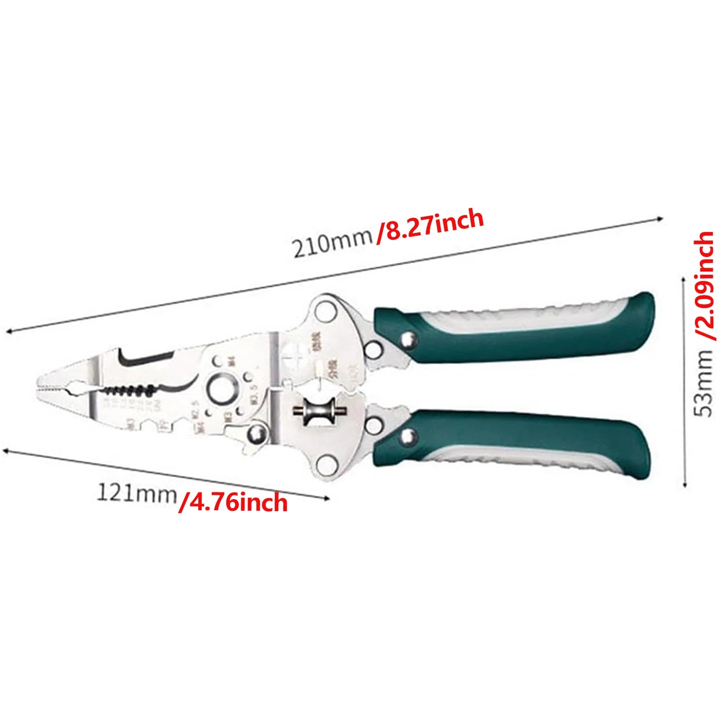 Foldable 18-in-1 Wire Stripping Pliers Crimping Tool