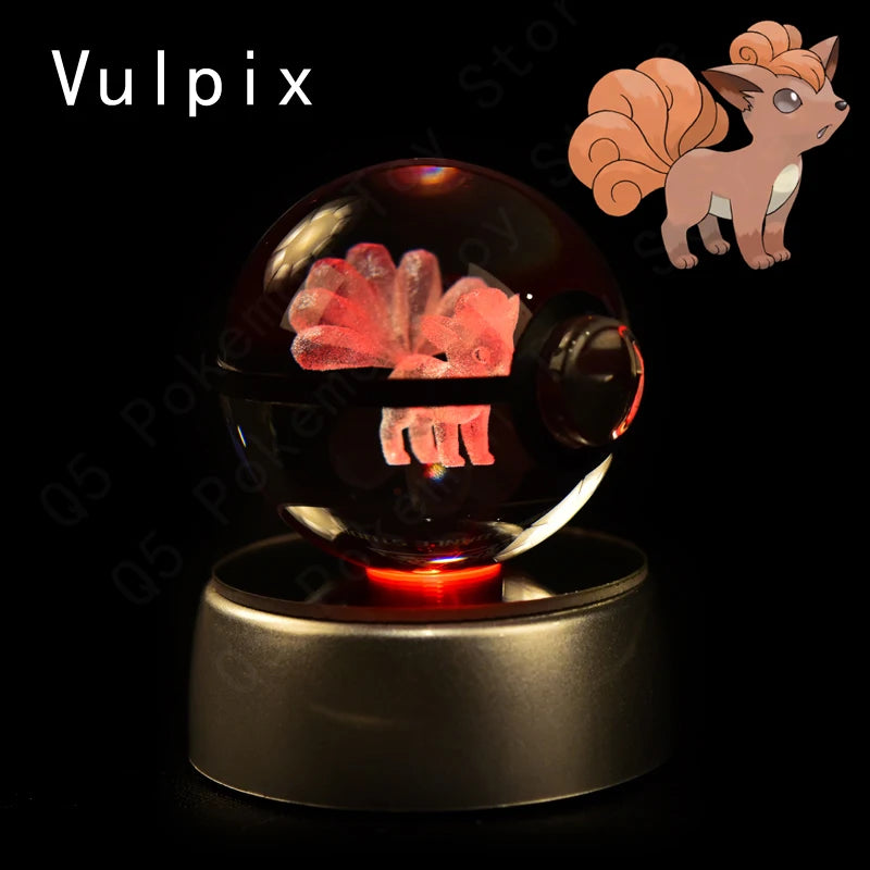 Pokemon Crystal Ball 3D Mewtwo Pikachu Gift