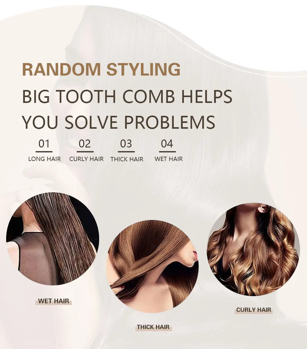 Handle Round Rolling Brush Straight Twill Hair Comb